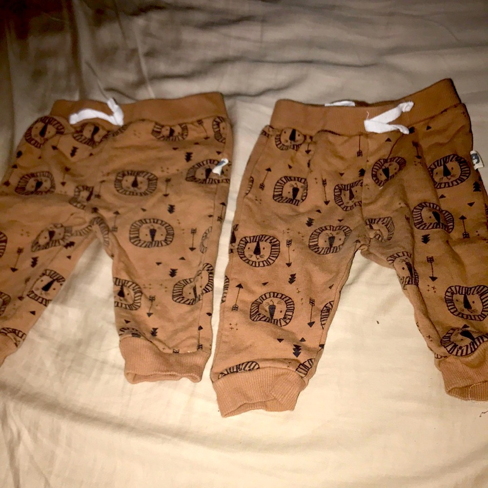 Boys Rabbit and Bear pants(2pairs)(3-6months) Organic